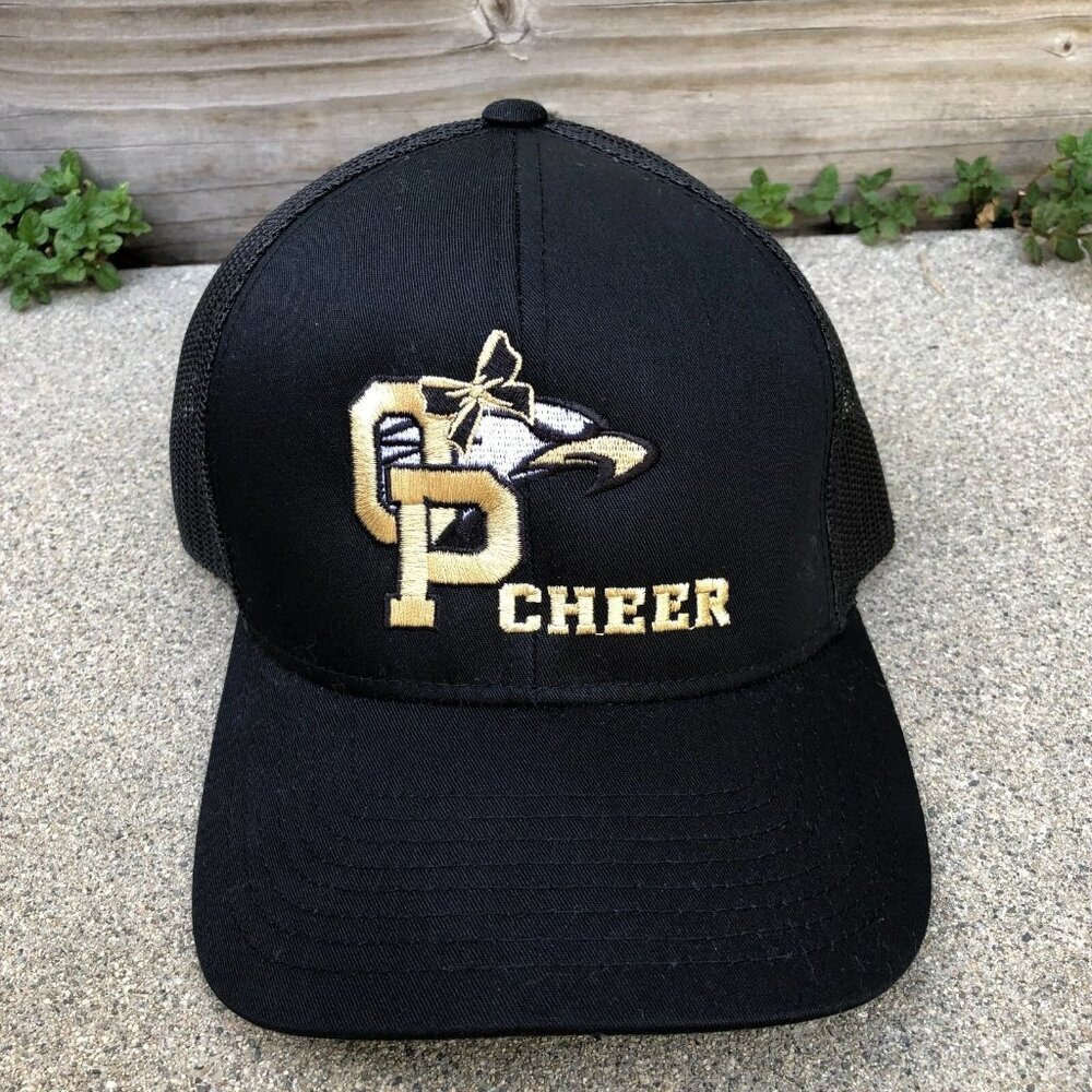 PACIFIC HEADWEAR Oak Park High Cheer Trucker Hat Snapback Cap Black Adjustable​